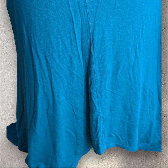 Simply Emma 3/4 Sleeve Green V-Neck Blouse Top - Picture 8 of 12